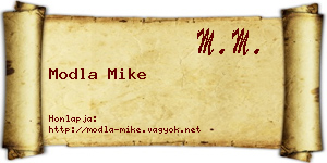 Modla Mike névjegykártya